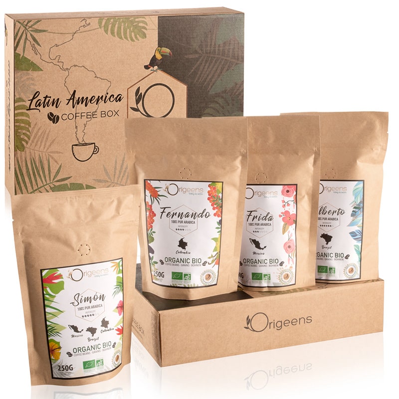 Coffret 4 cafés grains BIO