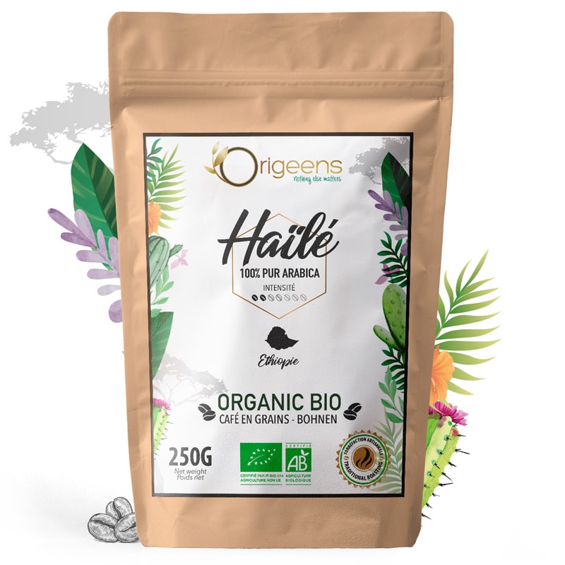 Café Grains Moka Ethiopie (Doux Et Parfumé) Vrac 1Kg – Quai Sud