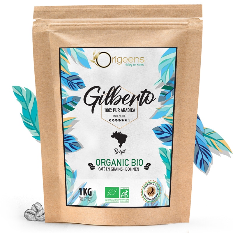 Café en grains 100% Arabica Intensité 7 - 1 kg Gilbert