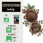 certifications Bio, Fairtrade, OK Compost et OK Biobased