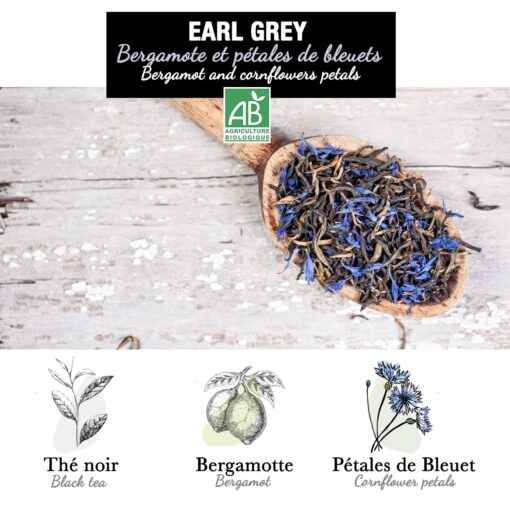 Earl Grey - Bergamote et pétales de bleuets