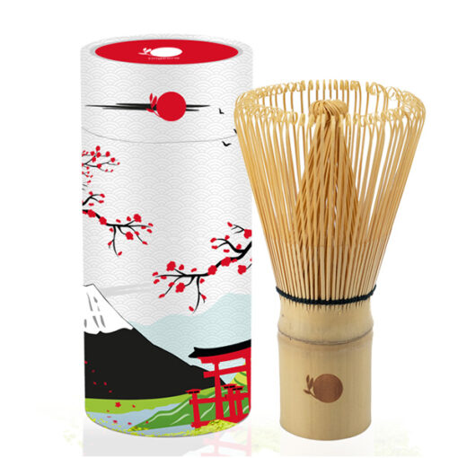 Lot De 2 Bols à Matcha Avec Porte-fouet - Céramique Blanche, 500 Ml, Pour Cérémonie Du Thé Japonaise